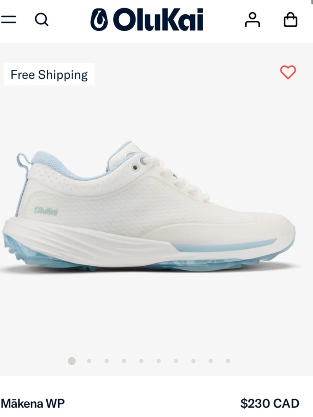 OluKai Mākena Waterproof Golf Shoes size 9